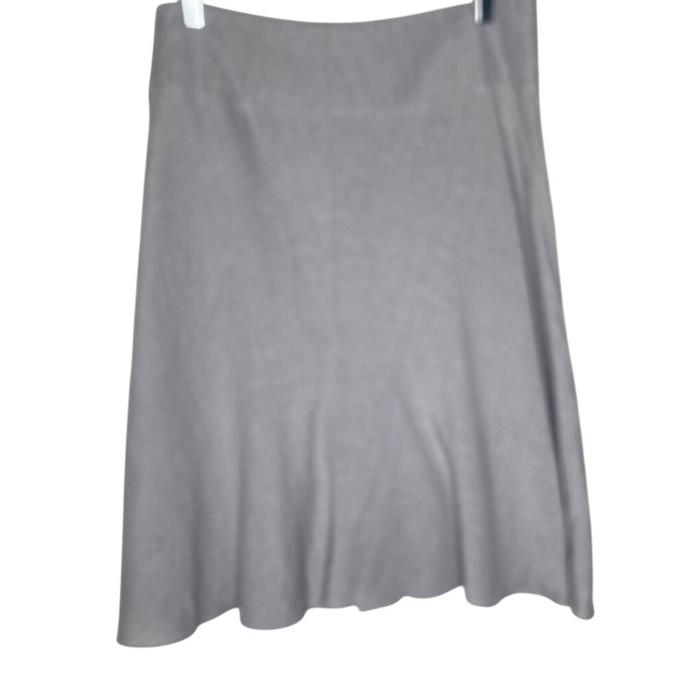 Nic+Zoe Gray A-Line Skirt Size‎ 10 Linen Blend Lightweight Womens Casual Wear
